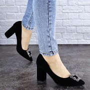 Женские туфли на каблуке Fashion Angie 1921 38 размер 24,5 см Черный Житомир