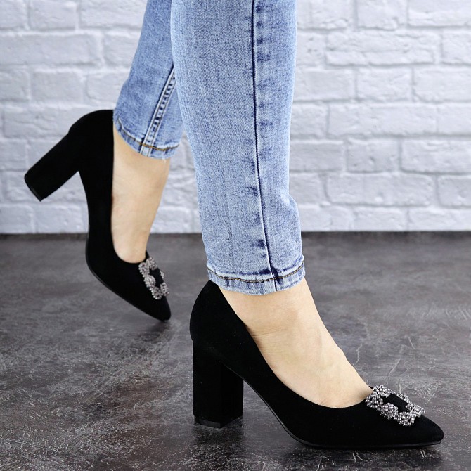 Женские туфли на каблуке Fashion Angie 1921 38 размер 24,5 см Черный Житомир - изображение 1