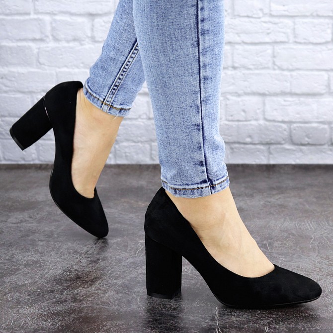 Туфли женские на каблуке Fashion Beans 2114 38 размер 24,5 см Черный Житомир - изображение 1
