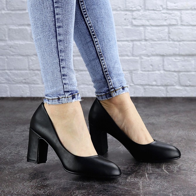Туфли женские на каблуке Fashion Gata 2039 39 размер 25 см Черный Житомир - изображение 1