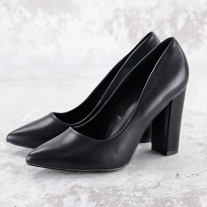 Туфли женские на каблуке Fashion Hussy 1458 40 размер 25,5 см Черный Житомир - изображение 1