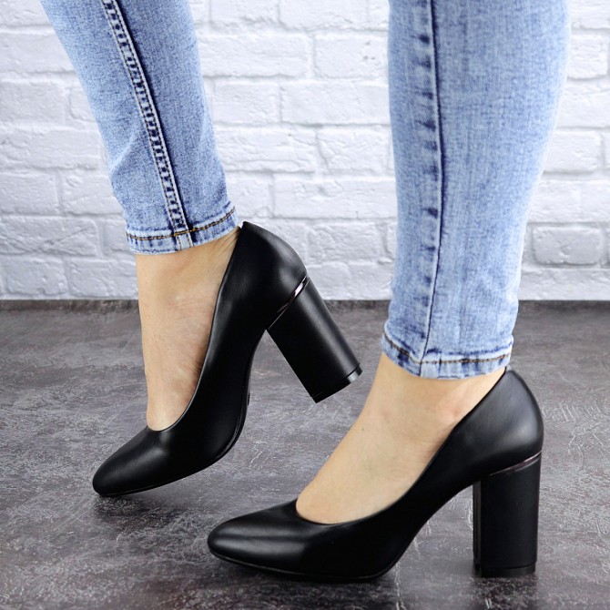 Туфли женские на каблуке Fashion Beans 2129 39 размер 25 см Черный Житомир - изображение 1