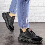 Женские кроссовки Fashion Huffer 1663 38 размер 23 см Черный Житомир