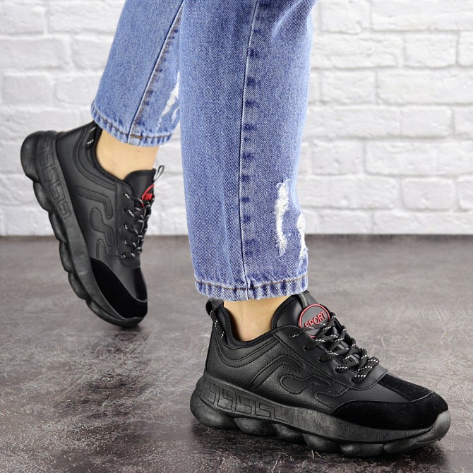Женские кроссовки Fashion Huffer 1663 39 размер 23,5 см Черный Житомир - изображение 1