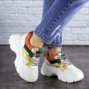 Женские кроссовки Fashion Jeter 1753 37 размер 23 см Бежевый Житомир