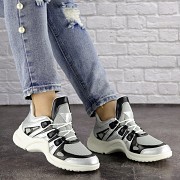 Женские кроссовки Fashion Viva 1156 37 размер 23,5 см Серебро Житомир