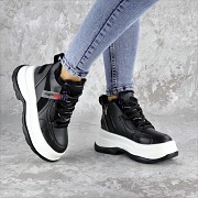 Кроссовки женские зимние Fashion Donno 2261 38 размер 24 см Черный Житомир