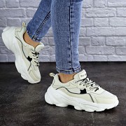 Женские кроссовки Fashion Cloke 1930 39 размер 24,5 см Бежевый Житомир