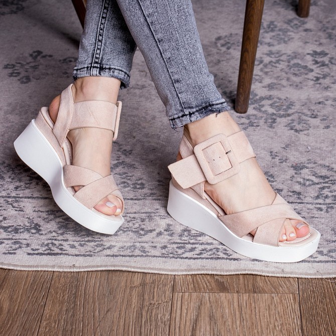 Женские босоножки Fashion Randy 2689 41 размер 26 см Бежевый Житомир - изображение 1