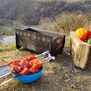 мангал автоматичний, лінивий шашличник, з мотором Львов