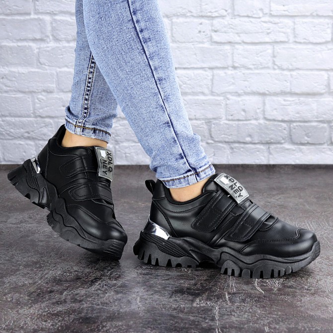Сникеры женские Fashion Basey 2128 36 размер 22,5 см Черный Житомир - изображение 1