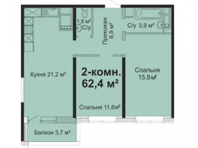 Продам 2-х комн квартиру на Черемушках в новом доме, АН Альтерра Одесса - изображение 1
