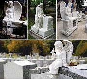 Скорбящий ангел на могилу монумент на кладбище под заказ. Киев