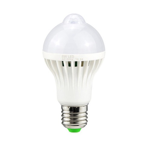 Лампа светодиодная с датчиком движения E27, 12 LED 5Вт Київ - изображение 1