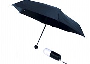 Зонтик-капсула 6752 черный, голубой, Мини-зонт, Зонты антишторм Киев