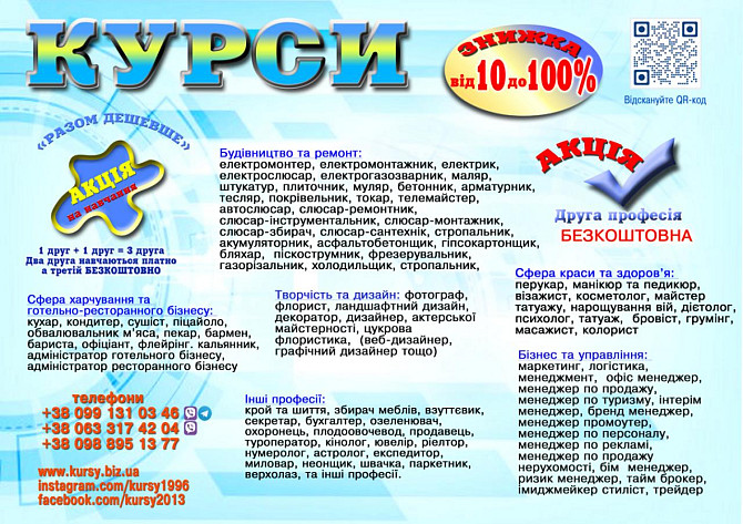 Курси маляра, штукатура, плиточника, бетонщика, арматурника Киев - изображение 1
