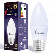 Светодиодная лампа SIRIUS 1-LS-2205 C37 7W E27 3000K (Свеча) Винница