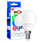 Светодиодная лампа BIOM BT-545 G45 4W E14 3000K (Шар) Винница