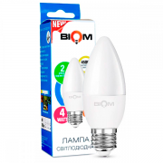 Светодиодная лампа BIOM BT-548 4W E27 4500K (Свеча) Винница