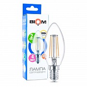 Филаментная лампа BIOM FL-305 4W E14 2800K C37 (Свеча) Винница