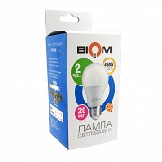 Светодиодная лампа BIOM BT-520 А80 20W E27 4500K  (Груша) Винница