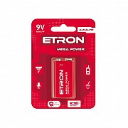 Батарейка ETRON Mega Power 9V 6LR61 Blister Alkaline 1шт Винница