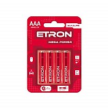 Батарейка ETRON Mega Power AАА-LR03 Blister Alkaline 4 шт Винница