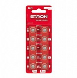 Батарейка ETRON Mega Power AG-1-LR621 Blister 10 шт Винница