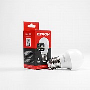 Лампа светодиодная ETRON Light Power 1-ELP-045 G45 6W 3000K 220V E27 Винница