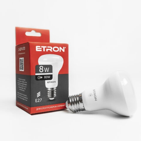 Лампа светодиодная ETRON Light Power 1-ELP-070 R63 8W 4200K 220V E27 Винница - изображение 1