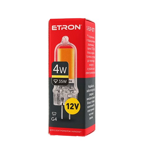 Лампа светодиодная ETRON Light Power 1-ELP-077 G4 Glass 4W 3000K 12V Винница - изображение 1