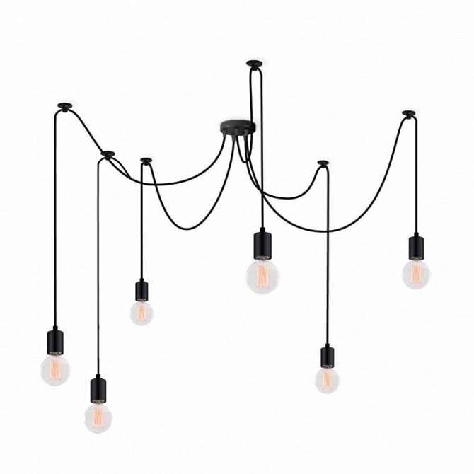 Люстра подвесная Atma Light 6 плафонов серии Loft Spider-6 Black Винница - изображение 1