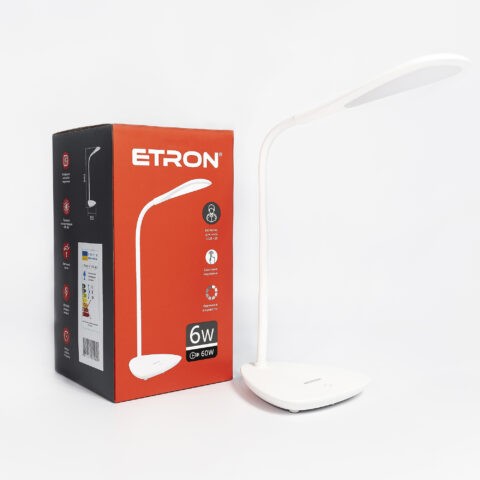 Лампа настольная светодиодная ETRON Desk Lamp drop 6W 4200K White Винница - изображение 1
