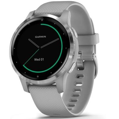 Смарт-часы Garmin vivoactive 4S, Powder Gray/Silver (010-02172-03) Київ - изображение 1