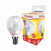 LED лампа SOKOL G45 5.0W 220В E14 4100К Винница