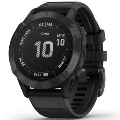 Смарт-часы Garmin fenix 6, Pro and Sapphire editions, Black with Black Band, G (010-02158-02) Київ - изображение 1