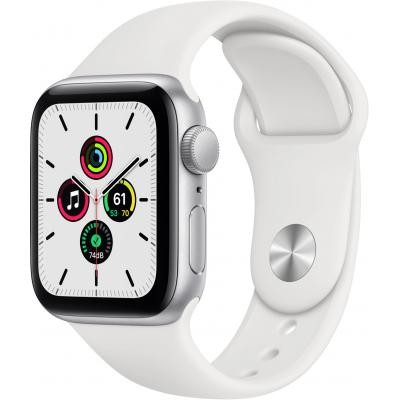 Смарт-часы Apple Watch SE GPS, 44mm Silver Aluminium Case with White Sport Ba (MYDQ2UL/A) Київ - изображение 1