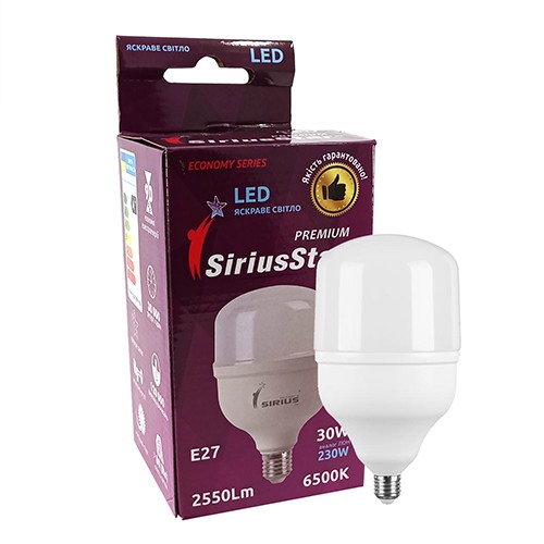 LED лампа Sirius 1-LS-3002 Т100-30W-6500K-E27 Винница - изображение 1