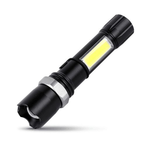 Фонарик Vargo VL657, 1LED + боковое свечение COB, zoom, шнур USB, 150х33mm, алюминий Винница - изображение 1