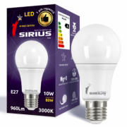 LED лампа Sirius 1-LS-3101 А60 10W-3000K-E27 Винница