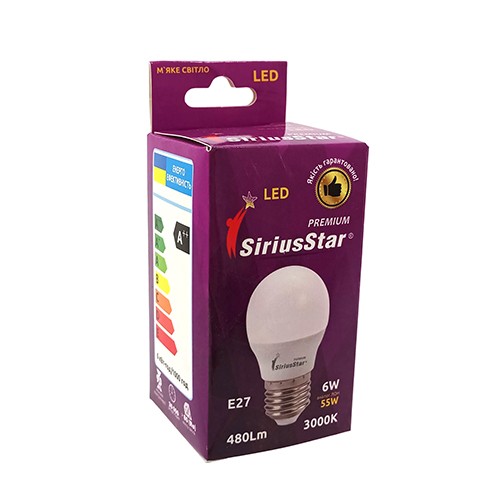 LED лампа Sirius 1-LS-3407 G45 6W-3000K-E27 Винница - изображение 1