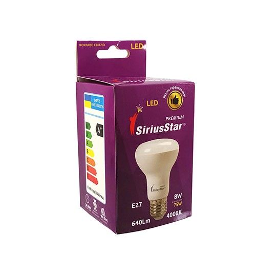 LED лампа Sirius 1-LS-3802 R63 8W-4000K-E27 Винница - изображение 1