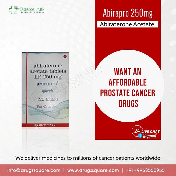 Abirapro 250mg Tablet - Glenmark Abiraterone Buy Online at Lowest Price in Ukraine, Russia Киев - изображение 1