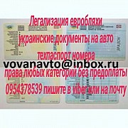 Авто мото документы техпаспорт номера на любую евробляху, водительские права Київ