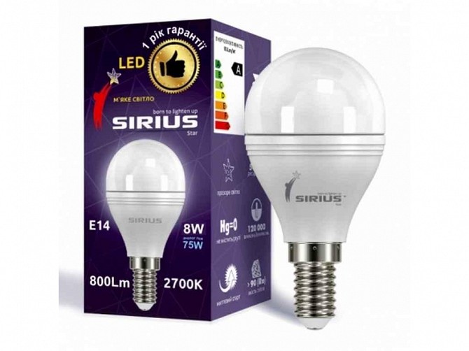 LED лампа Sirius 1-LS-3410 G45 8W-4000K-E14 (100) Винница - изображение 1