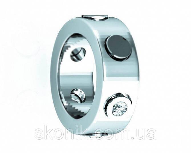 Кольцо серебряное с Болтами и Камнями Cartier Love Київ - изображение 1