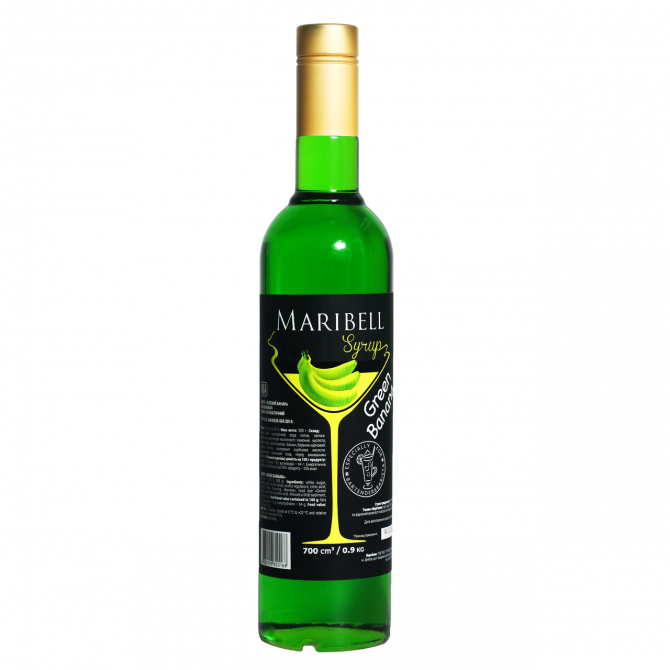 Сироп коктейльный Maribell Зеленый банан 700мл Одесса - изображение 1