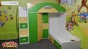 Детская двухъярусная кровать с угловым шкафом (ал16-2) Харьков