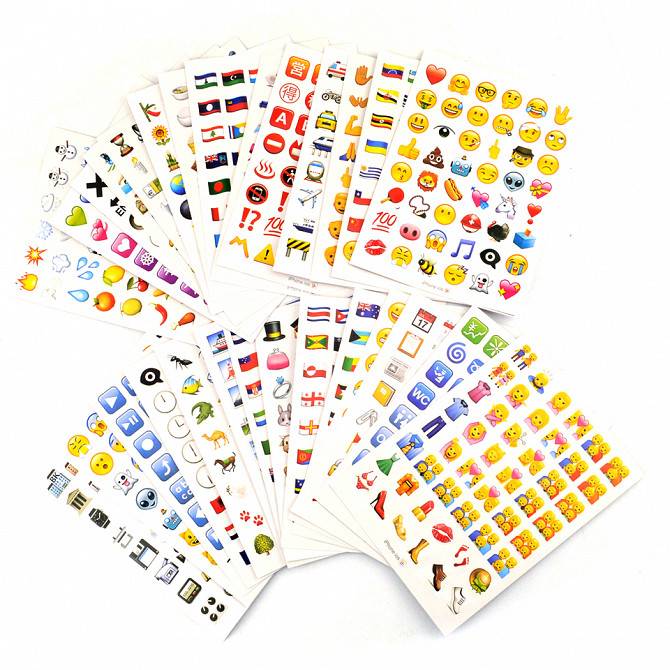 Смайлики Emoji NEW*- наклейки. Канцелярия (набор 19 шт) Київ - изображение 1