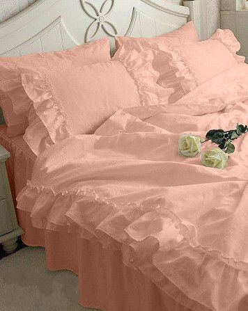 Комплект постельного белья с Рюшей сатин премиум Київ - изображение 1
